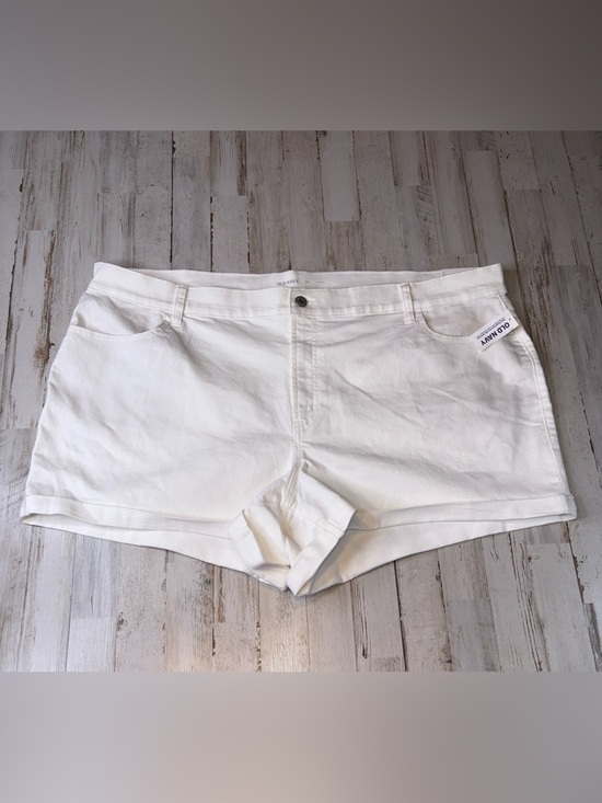 Old Navy Pants - Old Navy High-rise White Denim Rolled Cuff Shorts Plus Size 24